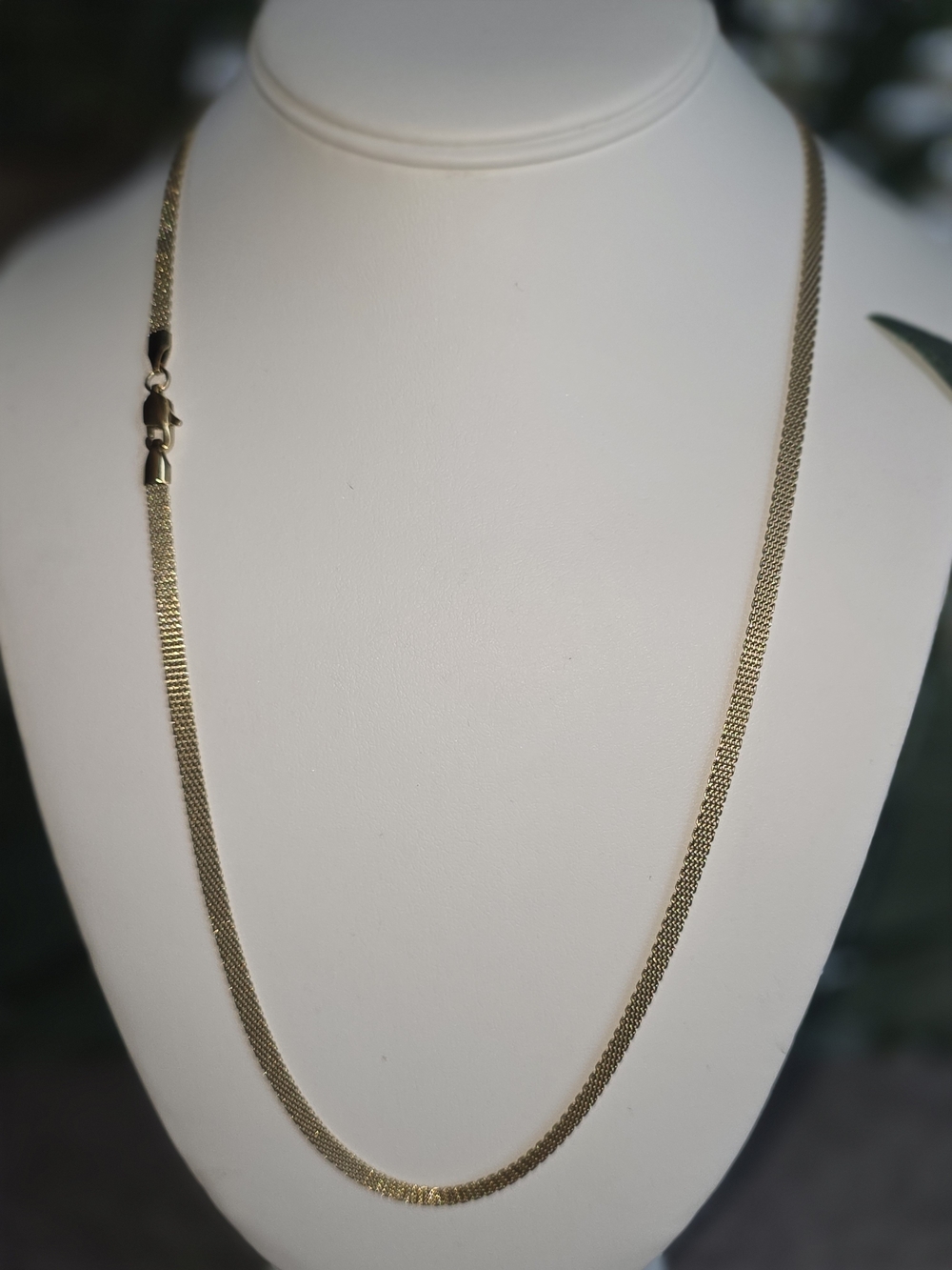 14K Gold Filled Yellow Gold Mesh Necklace 20" Stamped Lobster Clasp